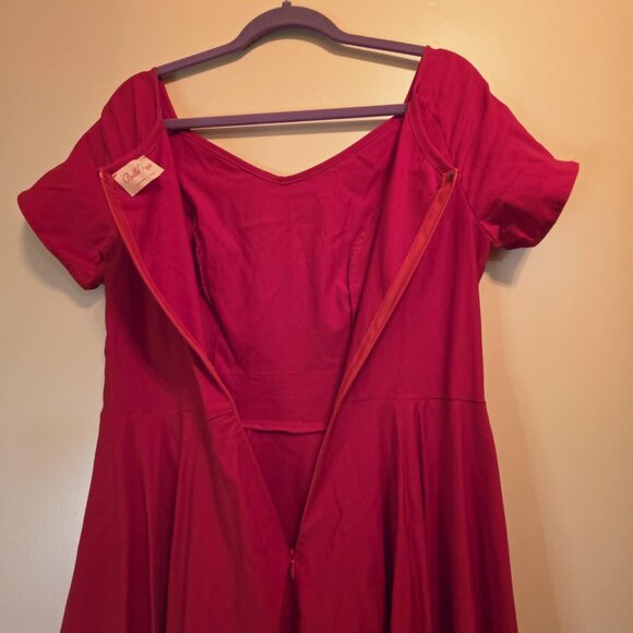 Belle Porque Red Dress L - Picture 5 of 5
